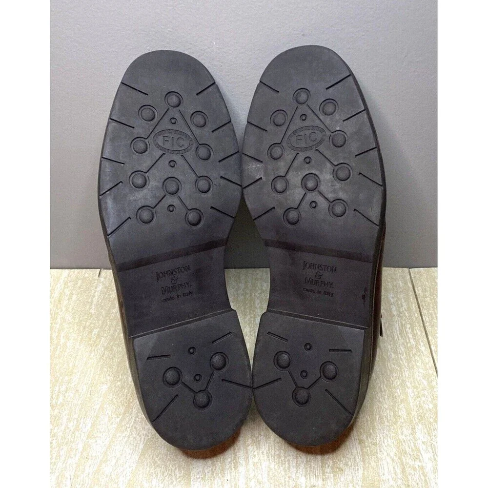 Johnston & Murph Men's Leather Shoes Size 9.5 Brown Lace-Up